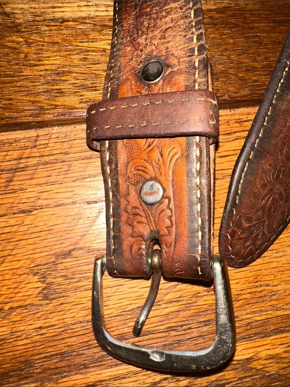 Vintage Western Leather Belt